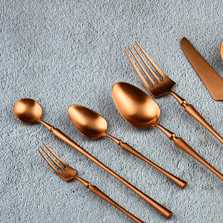 gold knife and fork set